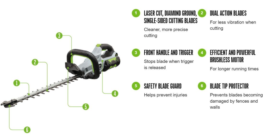 EGO HT2000E Premium Cordless Hedgetrimmer 56v / 51cm 26mm - Bare Tool EGO HT2000E Premium Cordless Hedgetrimmer 56v / 51cm 26mm - Bare Tool