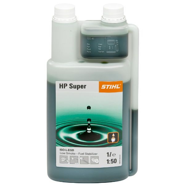 Stihl Green 1 Litre Measured Bottle HP Super 2-stroke Oil 07813198054 Stihl Green 1 Litre Measured Bottle HP Super 2-stroke Oil 07813198054
