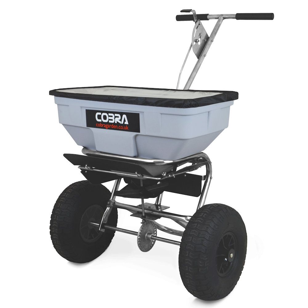 Cobra Stainless Steel Broadcast Spreader c/w Screen & Rain Cover 56kg / 60l HS60S Cobra Stainless Steel Broadcast Spreader c/w Screen & Rain Cover 56kg / 60l HS60S