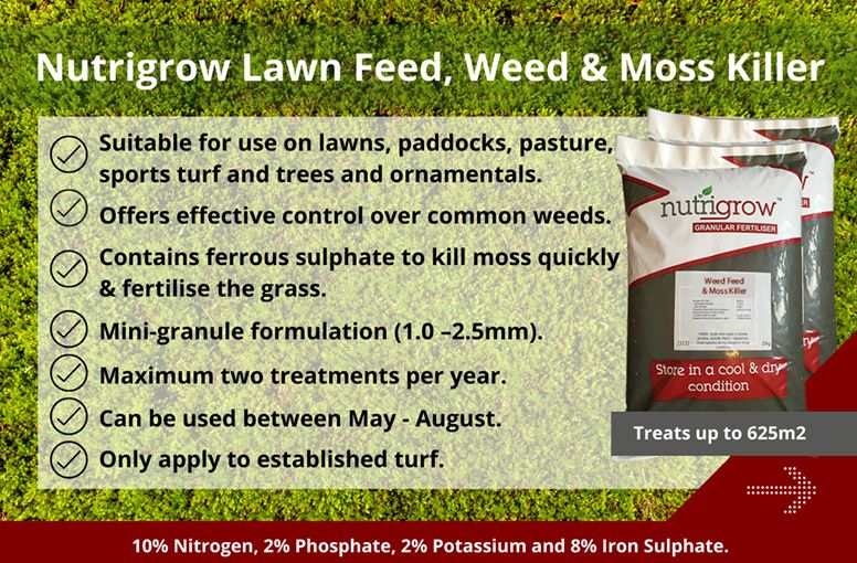 Nutrigrow Weed, Feed & Moss Killer  Granular Fertiliser  5kg