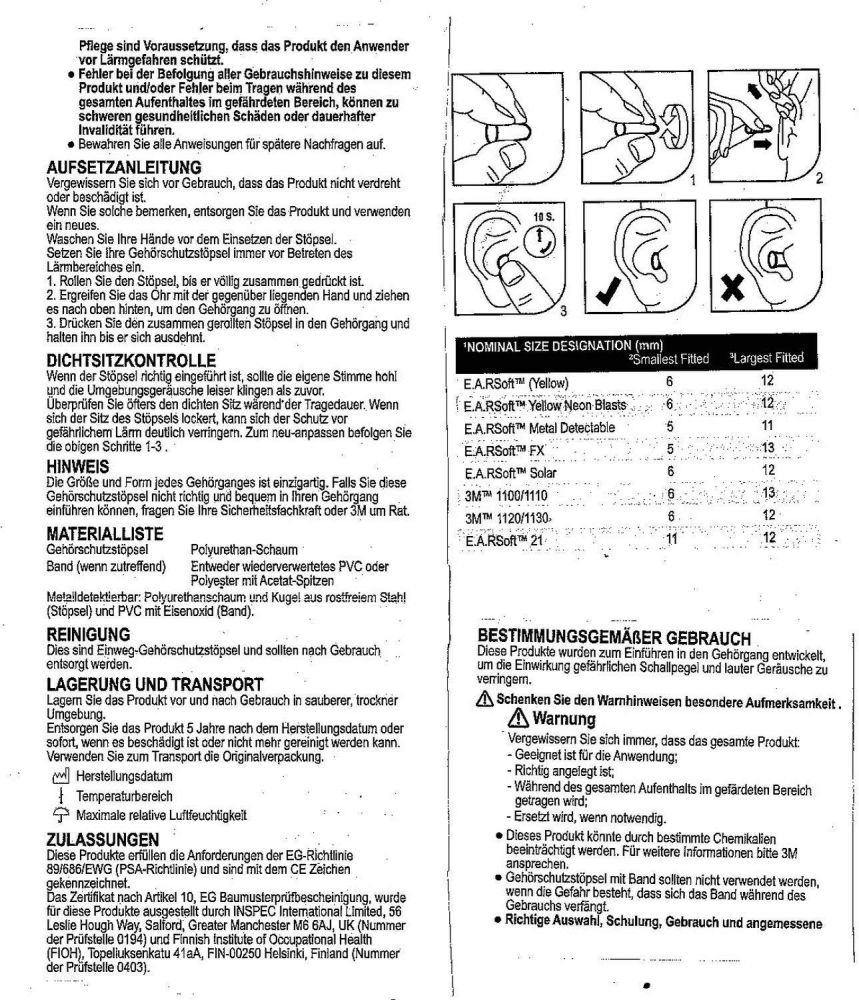 To Clear - Special Price - 3M Classic Ear Plugs E-A-R EN352-2:1993 To Clear - Special Price - 3M Classic Ear Plugs E-A-R EN352-2:1993