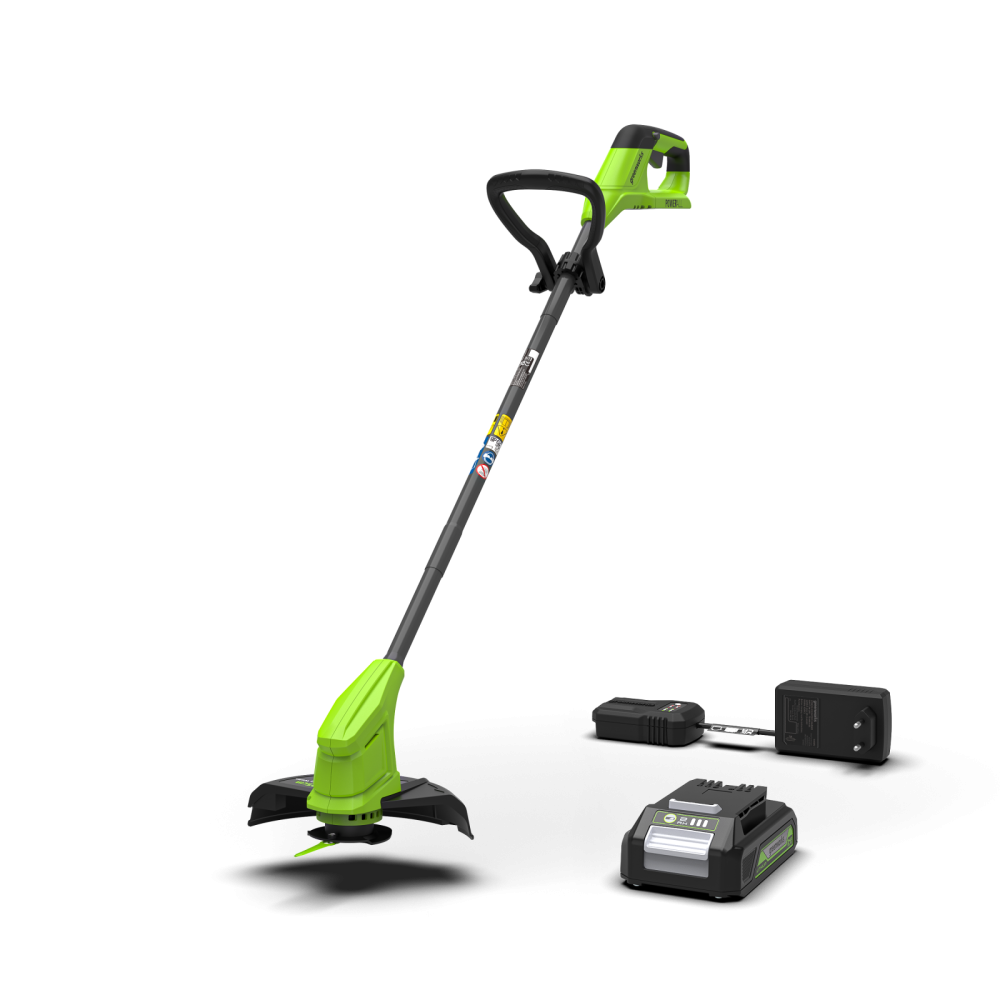 Greenworks 24v 25cm Cordless Line Trimmer (2AH Battery / Charger) Greenworks 24v 25cm Cordless Line Trimmer (2AH Battery / Charger)