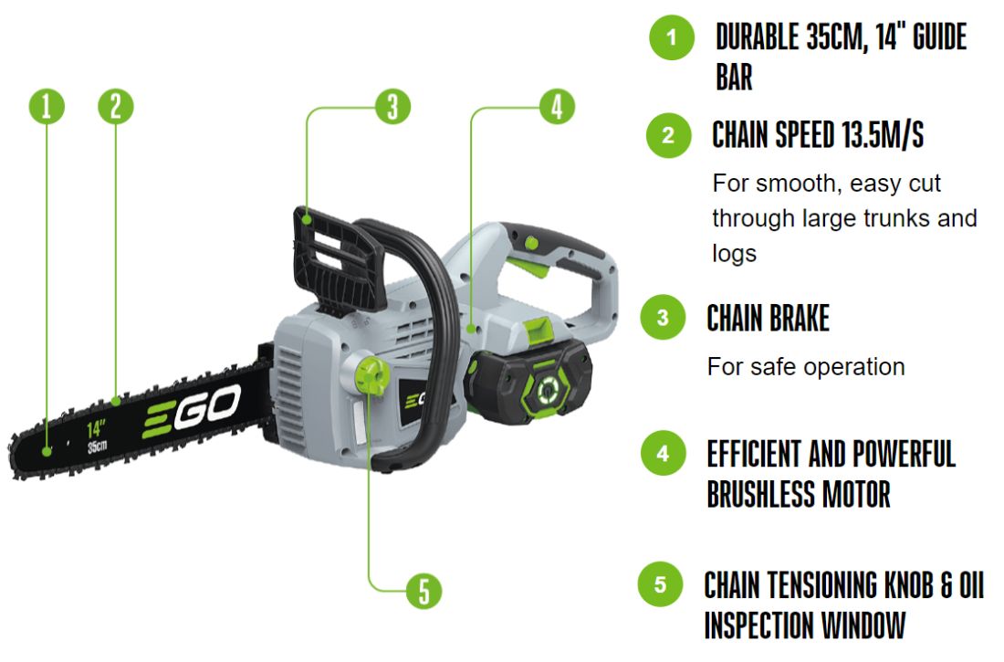 EGO CS1401E Premium Cordless Chainsaw KIT 35cm / 56v EGO CS1401E Premium Cordless Chainsaw KIT 35cm / 56v
