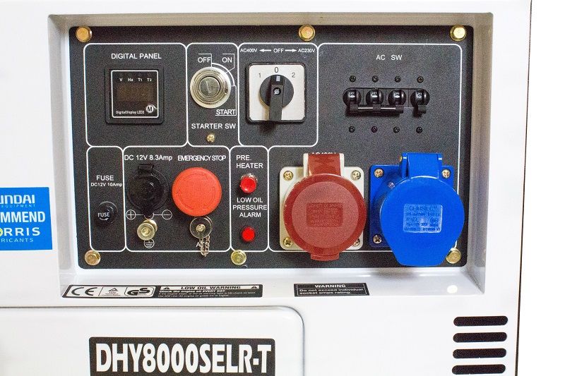 DHY8000SELR-T Hyundai Multi-phase Silenced Long Run Diesel Generator 6kW / 7.5kVA DHY8000SELR-T Hyundai Multi-phase Silenced Long Run Diesel Generator 6kW / 7.5kVA