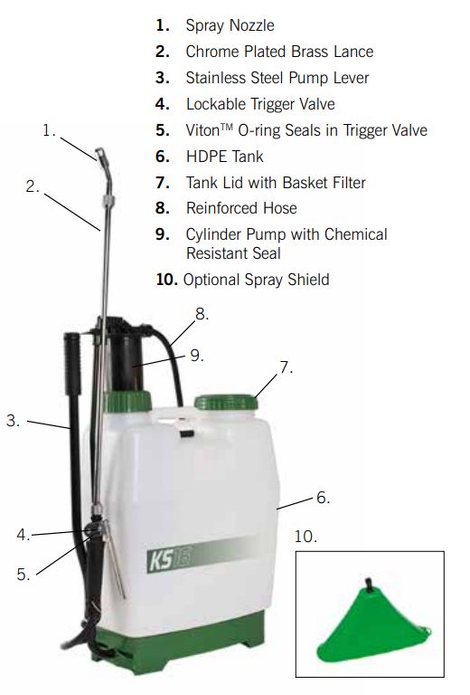 Micron Knapsack Sprayer 16 Litre