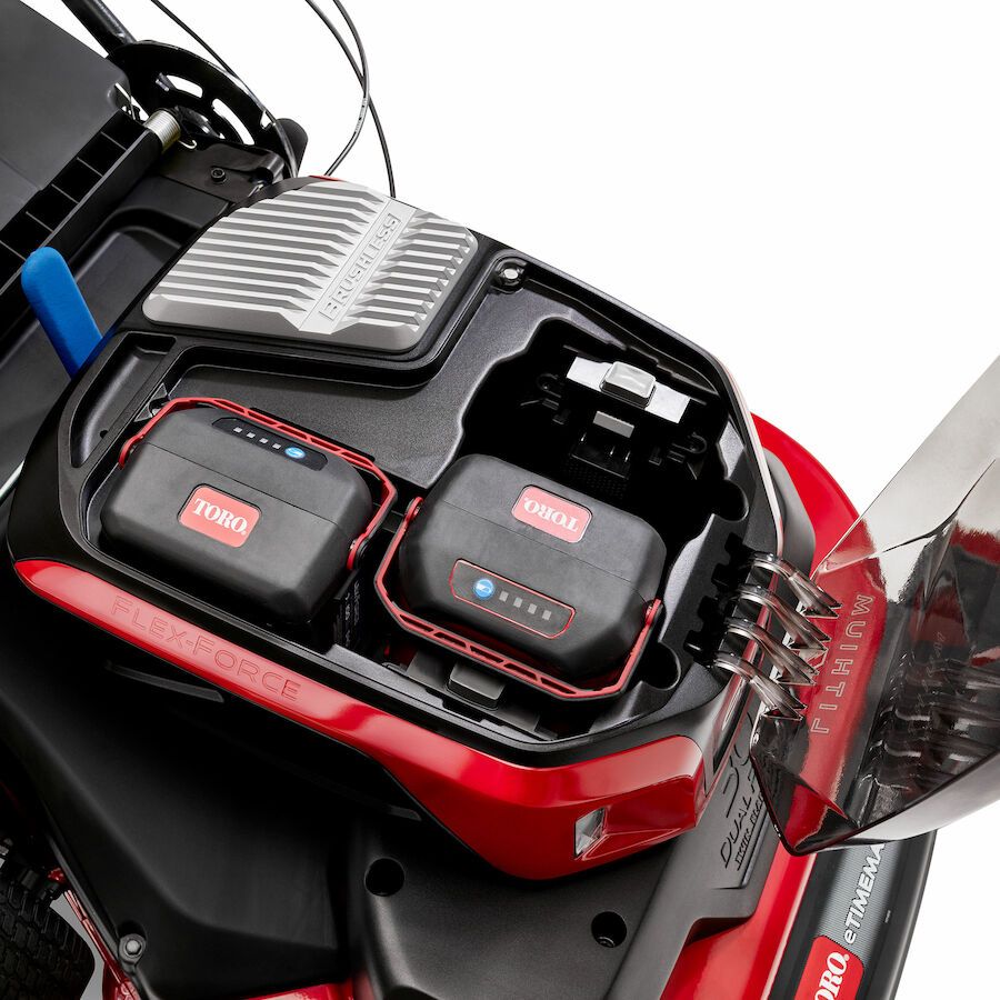 Toro eTimeMaster 76cm Battery Mower Kit - 2x 10.0Ah Batteries/Chargers Included Toro eTimeMaster 76cm Battery Mower Kit - 2x 10.0Ah Batteries/Chargers Included