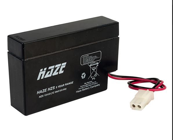 UNIVERSAL BATTERY 12v 0.8Ah 96 x 25 x 62 (LxWxH mm) T1 HZS12-0.8
