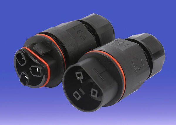 IP68 Plug and Socket Waterproof Connector, 3 poles, no screws IP68 Plug and Socket Waterproof Connector, 3 poles, no screws