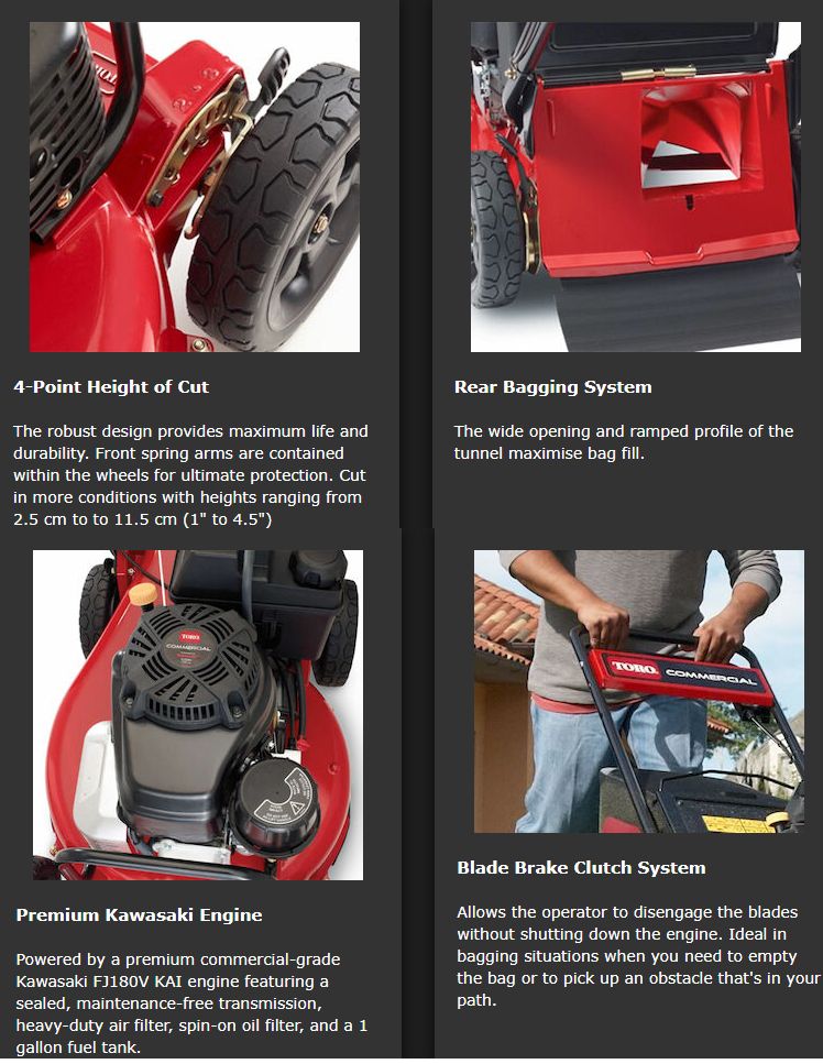Toro Kawasaki 22285 Heavy-Duty Proline Professional Mower 179cc / 53cm BBC, 3 speed Toro Kawasaki 22285 Heavy-Duty Proline Professional Mower 179cc / 53cm BBC, 3 speed