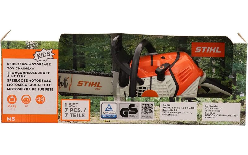Stihl Toy Chainsaw - Realistic Sounds and Play! New Stihl Toy Chainsaw - Realistic Sounds and Play! New