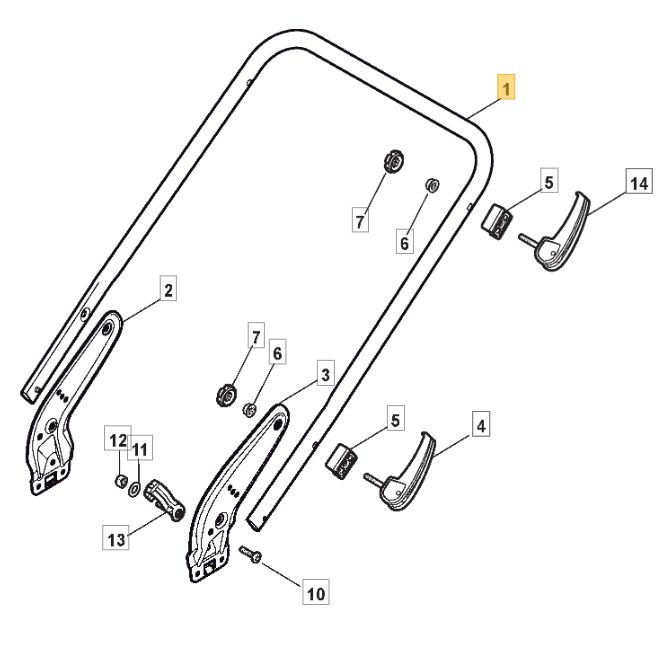 381006720/0 LOWER HANDLE ASTRAL GREY 381006720/0 LOWER HANDLE ASTRAL GREY