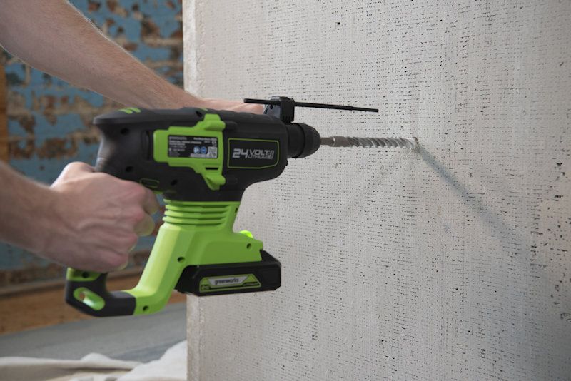 Greenworks GD24SDS1 24V 1.2J Brushless Hammer Drill (Tool Only) Greenworks GD24SDS1 24V 1.2J Brushless Hammer Drill (Tool Only)