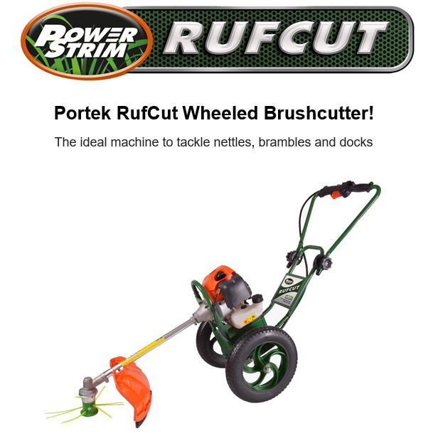 Portek Rufcut Wheeled Grass Trimmer 43cc - SUPERB VALUE Portek Rufcut Wheeled Grass Trimmer 43cc - SUPERB VALUE
