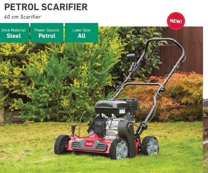 Toro 54610 Petrol Scarifier 40cm / 163cc Briggs & Stratton Toro 54610 Petrol Scarifier 40cm / 163cc Briggs & Stratton