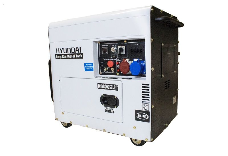 DHY8000SELR-T Hyundai Multi-phase Silenced Long Run Diesel Generator 6kW / 7.5kVA DHY8000SELR-T Hyundai Multi-phase Silenced Long Run Diesel Generator 6kW / 7.5kVA