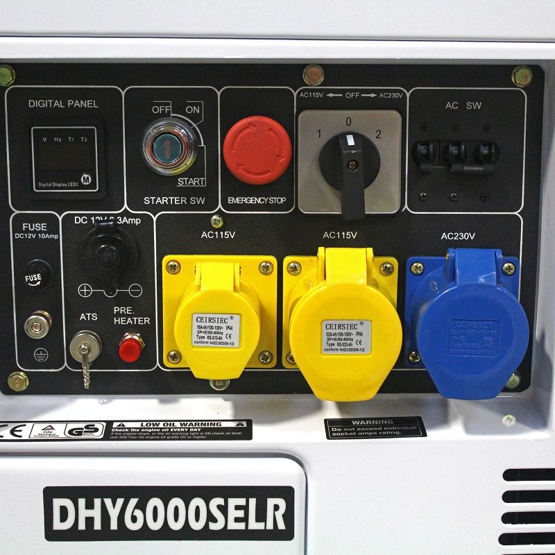DHY8000SELR Hyundai Silenced Long Run Single Phase Diesel Generator 6kW / 7.5kVA DHY8000SELR Hyundai Silenced Long Run Single Phase Diesel Generator 6kW / 7.5kVA
