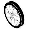 McCulloch / Partner Large Rear Wheel for 5553SD / 6053SD Series McCulloch / Partner Large Rear Wheel for 5553SD / 6053SD Series
