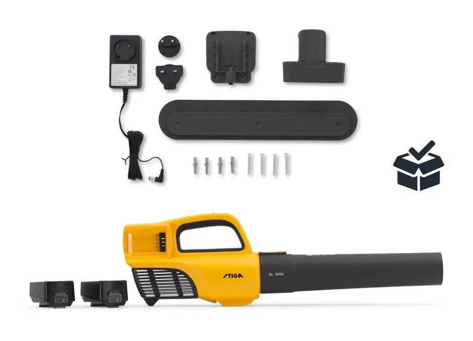 Stiga BL 300e Cordless Leaf Blower Kit 2x 20v and Charger Stiga BL 300e Cordless Leaf Blower Kit 2x 20v and Charger