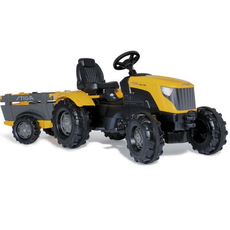 Stiga Mini-T250 Kids Toy Pedal Ride On Tractor Mower with Trailer