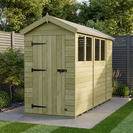 4 x 10 Apex Shed Single Door, With Windows