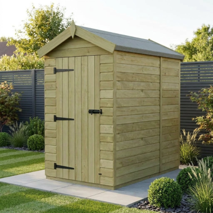4 x 5 Apex Shed Single Door, No Windows