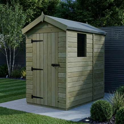 4 x 5 Apex Shed Single Door, With Windows