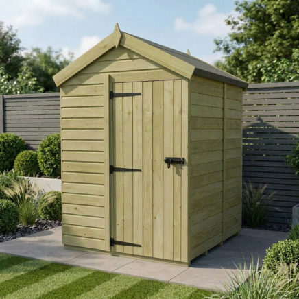 5 x 5 Apex Shed Single Door, No Windows