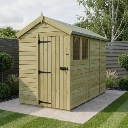 5 x 9 Apex Shed Single Door, With Windows