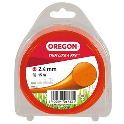 Oregon Trimmer Line - ORANGE ROUND 2.4mm x 15m