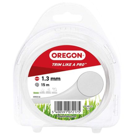 Oregon Trimmer Line - CLEAR ROUND 1.3mm x 15m