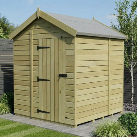 6 x 5 Apex Shed Single Door, No Windows