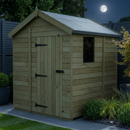6 x 5 Apex Shed Single Door, With Windows