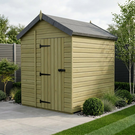 6 x 6 Apex Shed Double Door, No Windows