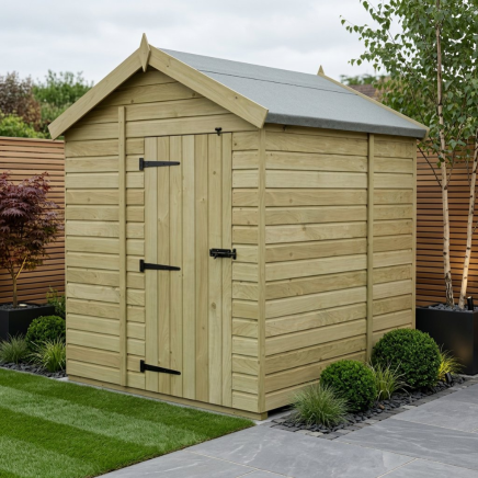 6 x 7 Apex Shed Single Door, No Windows