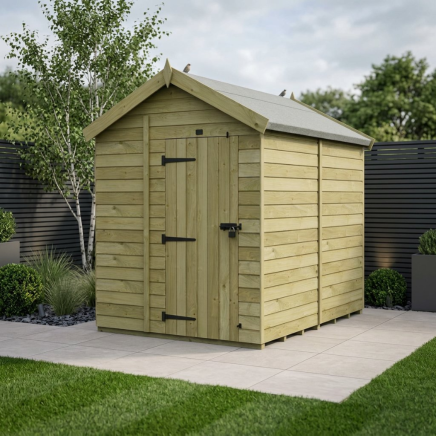 6 x 8 Apex Shed Single Door, No Windows