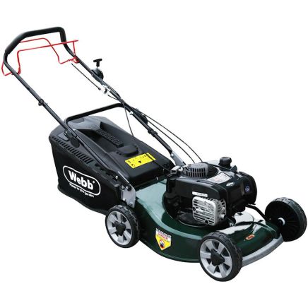 Webb R19ALSP Self Propelled Petrol Rotary Lawn Mower 48cm Alloy / Disc Bladed