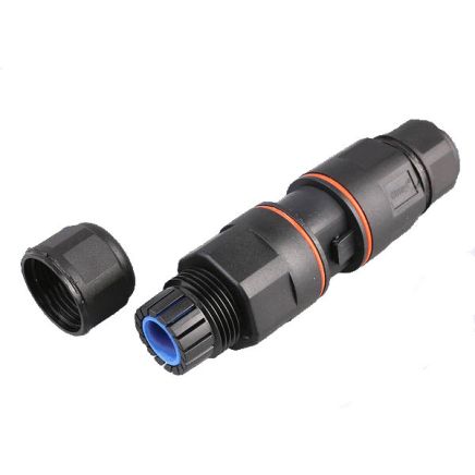 IP68 Plug and Socket Waterproof Connector, 3 poles, no screws