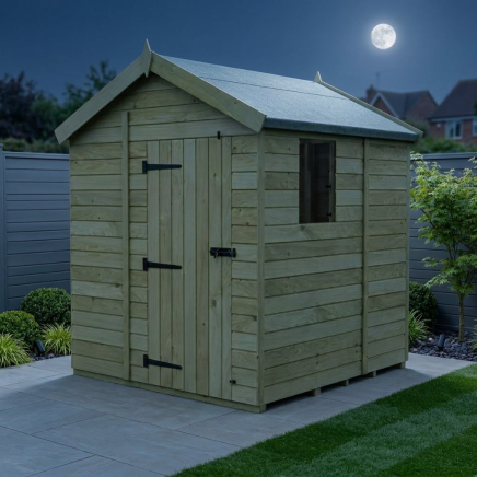 7 x 5 Apex Shed Single Door, With Windows