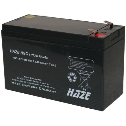 UNIVERSAL BATTERY 12v - 7.5Ah - 151x65x94mm  T2 HSC12-7.5-VO