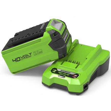 Greenworks GSK40B2 40V 2Ah Lithium-ion Battery and Universal Charger Kit