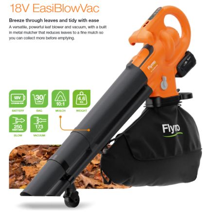 Flymo Cordless EasiBlowVac KIT 18v / 4Ah Battery K4