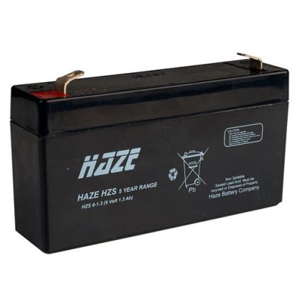 UNIVERSAL BATTERY 6v 1.3Ah 98 x 25 x 52 (LxWxH mm) T1 HZS06-1.3