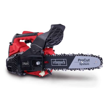 Scheppach PCS26 Pruning Chainsaw, 0.95hp Petrol Engine, 10" ProCut Bar, 210mm Cutting Capacity, Easy-Start