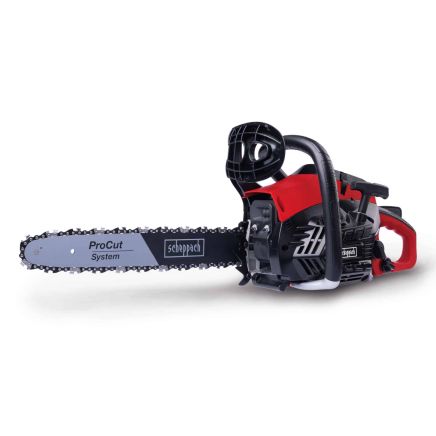 Scheppach PCS38 Chainsaw, 1.8hp Petrol Engine, 14" ProCut Bar, 335mm Cutting Capacity, Easy-Start