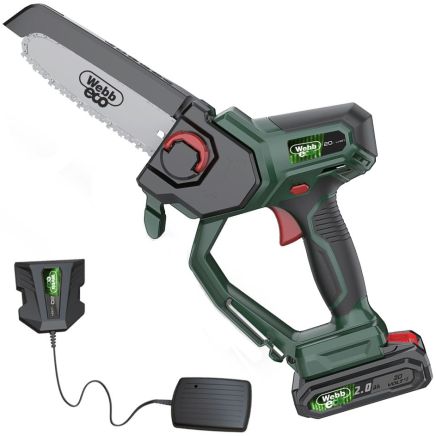 Webb Eco WEV20PSB2 20v Cordless Mini Pruning Saw (inc 2Ah Battery & Charger)