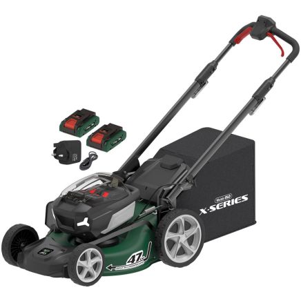 Webb 40v Cordless Brushless Self Propelled Lawnmower KIT - 46cm / 2 x 20v 4ah Batteries / Charger
