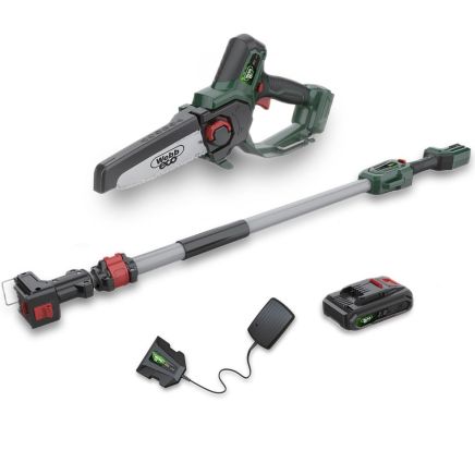 Webb Eco WEV20EXTPSB2 Cordless Pruning Saw / Extension Pole KIT (20v / 2Ah Battery & Charger)