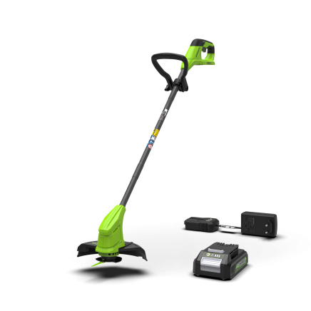 Greenworks 24v 25cm Cordless Line Trimmer (2AH Battery / Charger)
