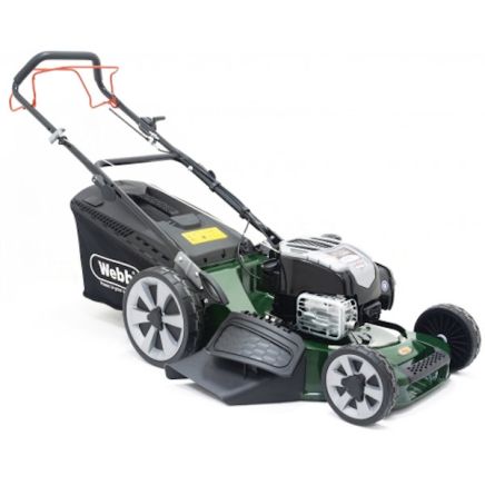 Webb Petrol Lawnmower Alloy Deck Self Propelled 53cm / Ready Start / Mulch
