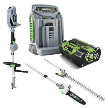 EGO Premium Cordless Multi Tool KIT Pole Saw / Hedger / 2.5Ah Battery / Charger